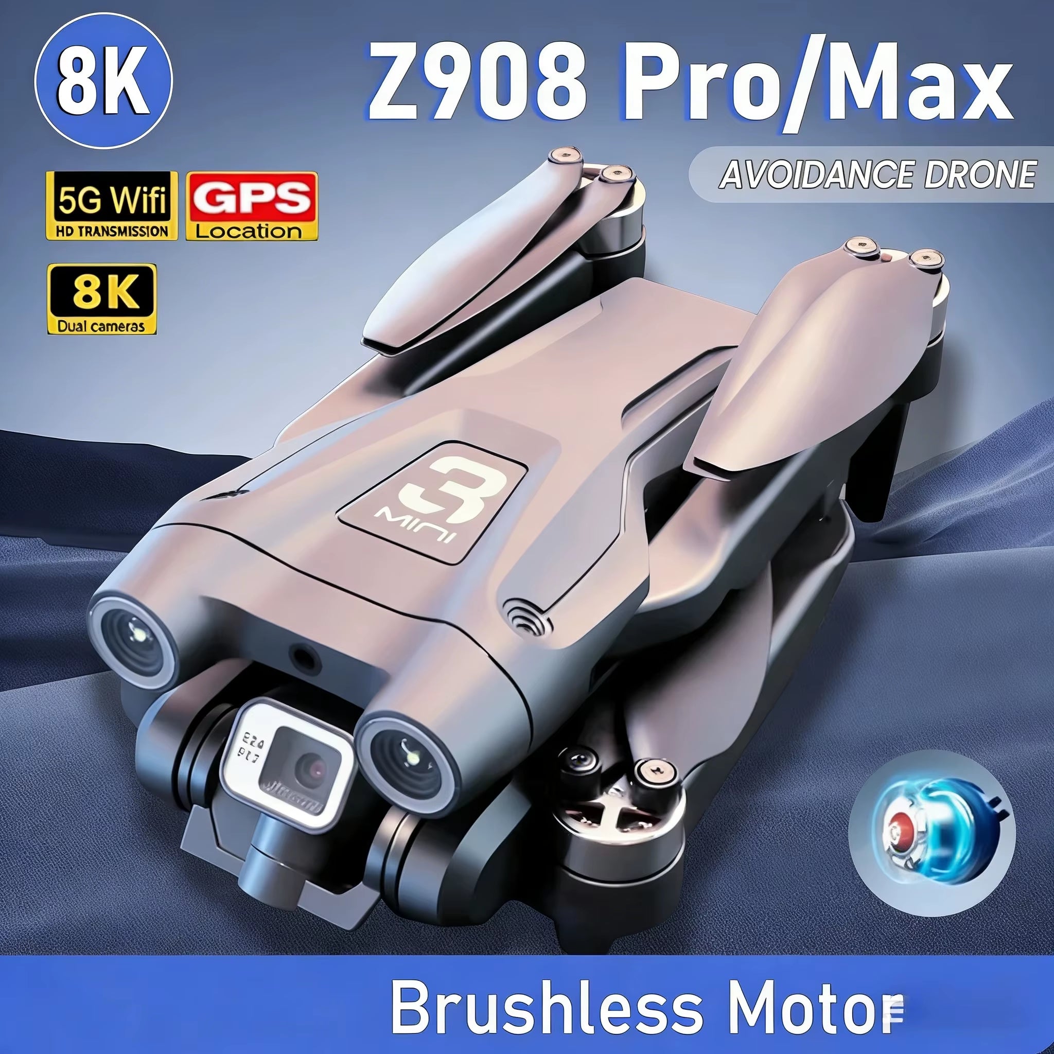 Original Z908 Pro /MAX 8K Drone ESC Professional 4K Dron Optical Flow Localization 3Sided Obstacle Avoidance Quadcopter Toys